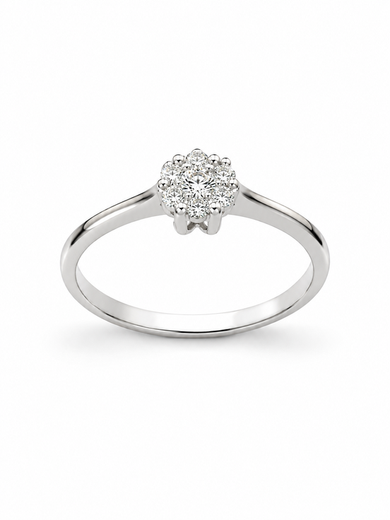 Fico Gioielli - Anello in Oro 18 KT con Diamanti – Eleganza Floreale