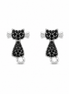 Fico Gioielli - Orecchini Gattino con Zirconi Neri Argento 925