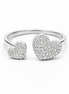 fico gioielli - Anello Cuori in Argento 925 con Zirconi