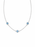 fico gioielli - Collana Trilogy in Argento con Zirconi Blu