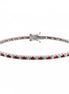 Fico Gioielli - Bracciale Tennis con pietre bianche e rosse