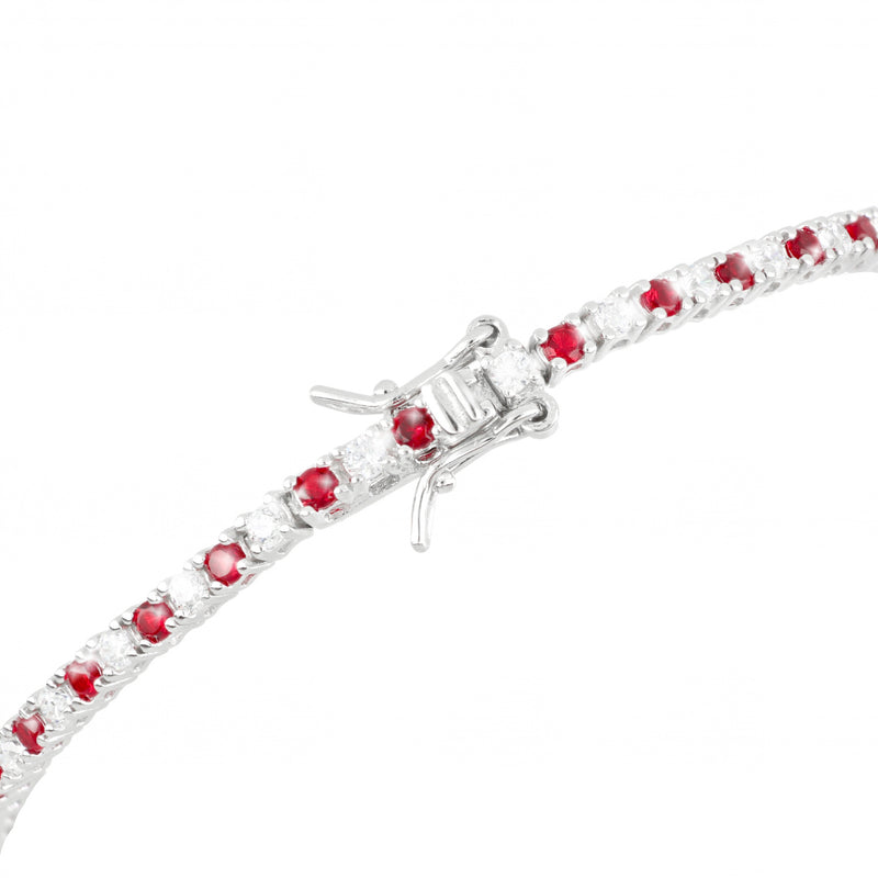 Fico Gioielli - Bracciale Tennis con pietre bianche e rosse