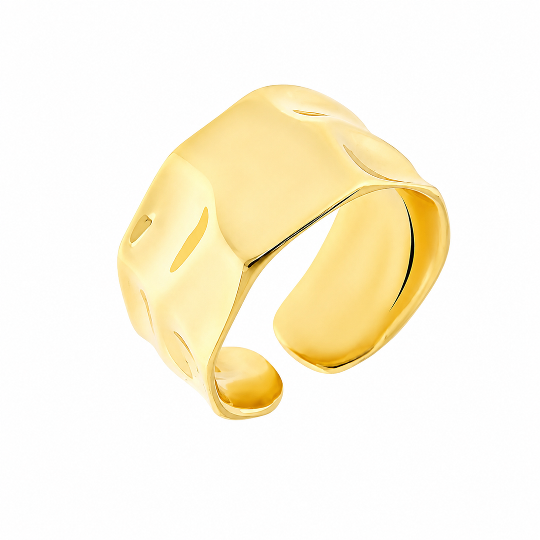 BYSIMON - Anello in Argento 925 con lavorazione martellata