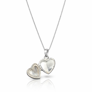 fico gioielli - Collana con Ciondolo Cuore Apribile in Argento 925