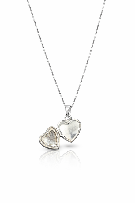 fico gioielli - Collana con Ciondolo Cuore Apribile in Argento 925