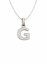 fico gioielli - Collana con Iniziale “G” in Argento con Zirconi
