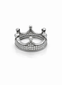 fico gioielli - Anello Corona in Argento 925 con Zirconi Bianchi