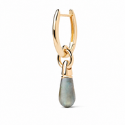 PdPaola - Orecchino a Cerchio Singolo Labradorite Jupiter argento