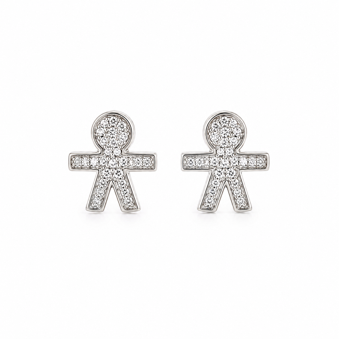 Fico Gioielli - Orecchini Bimbo con Zirconi in Argento 925
