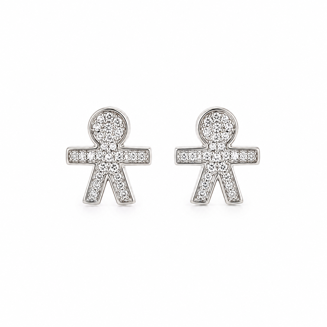 Fico Gioielli - Orecchini Bimbo con Zirconi in Argento 925