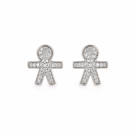 Fico Gioielli - Orecchini Bimbo con Zirconi in Argento 925