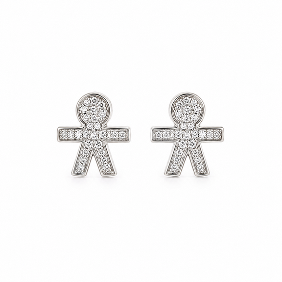 Fico Gioielli - Orecchini Bimbo con Zirconi in Argento 925