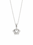 Collana Corona con Cuore in Argento
