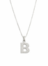 Fico Gioielli - Collana con Iniziale “B” in Argento con Zirconi