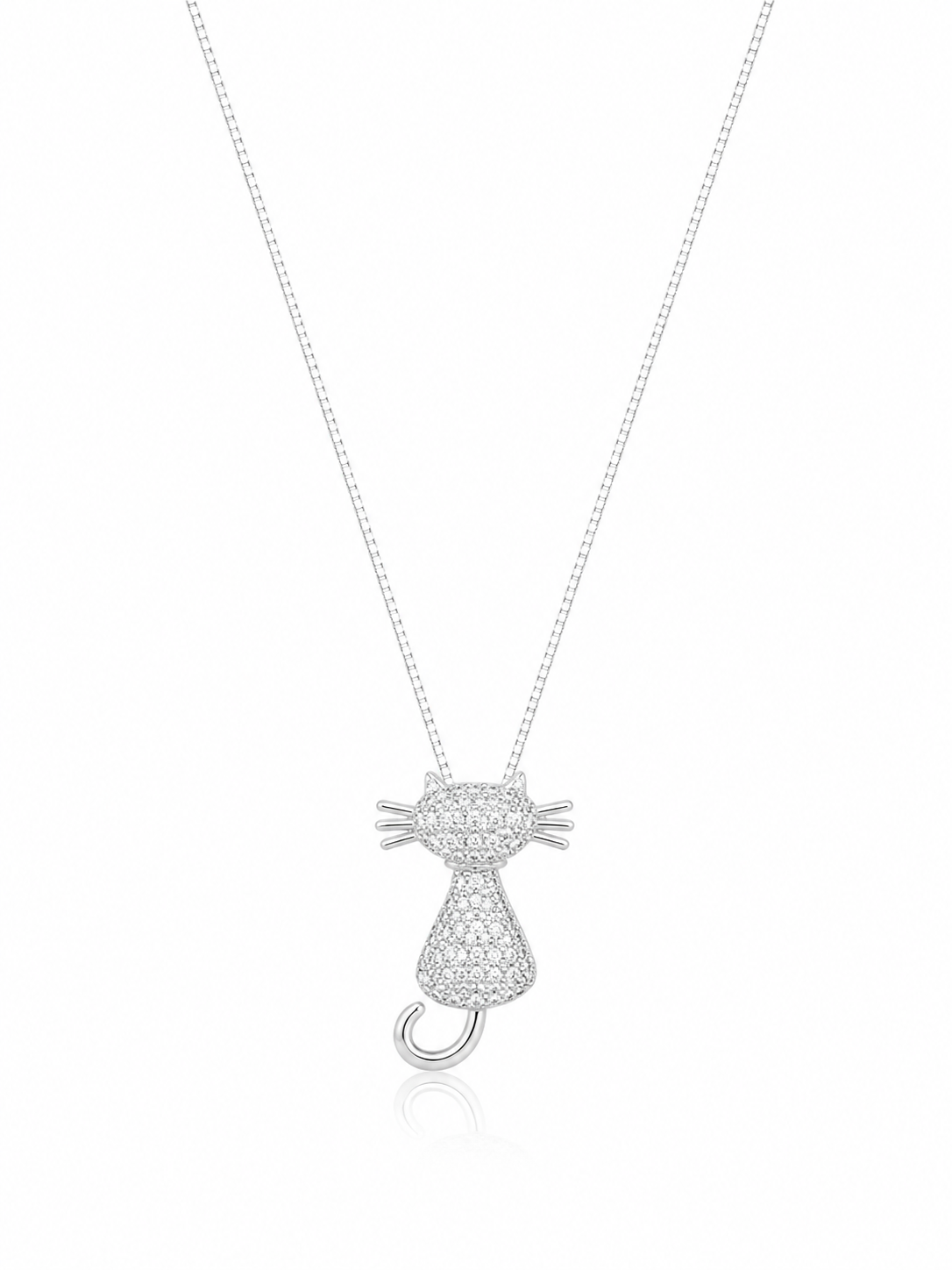 Fico Gioielli - Collana Gattino con Zirconi Bianchi Argento 925