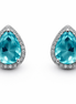 fico gioielli - Orecchini Goccia Azzurra con Zirconi in Argento 925