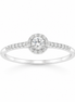 Fico Gioielli - Anello halo in Oro Bianco 18 KT con Diamanti