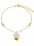 BYSIMON - Bracciale in Argento 925 con campanella bianca Capri e zirconi