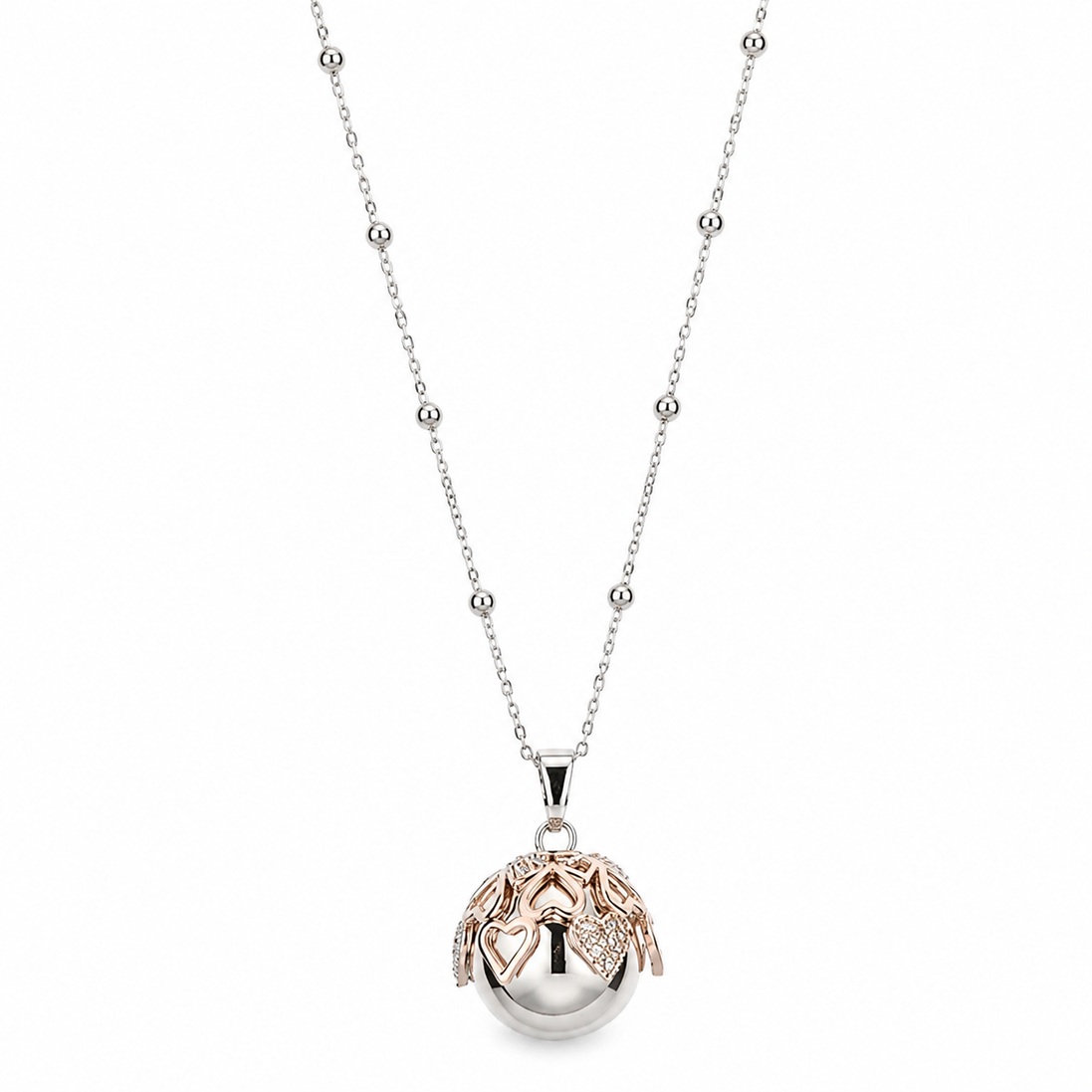 Sovrani - Collana chiama angeli con cuore rosa
