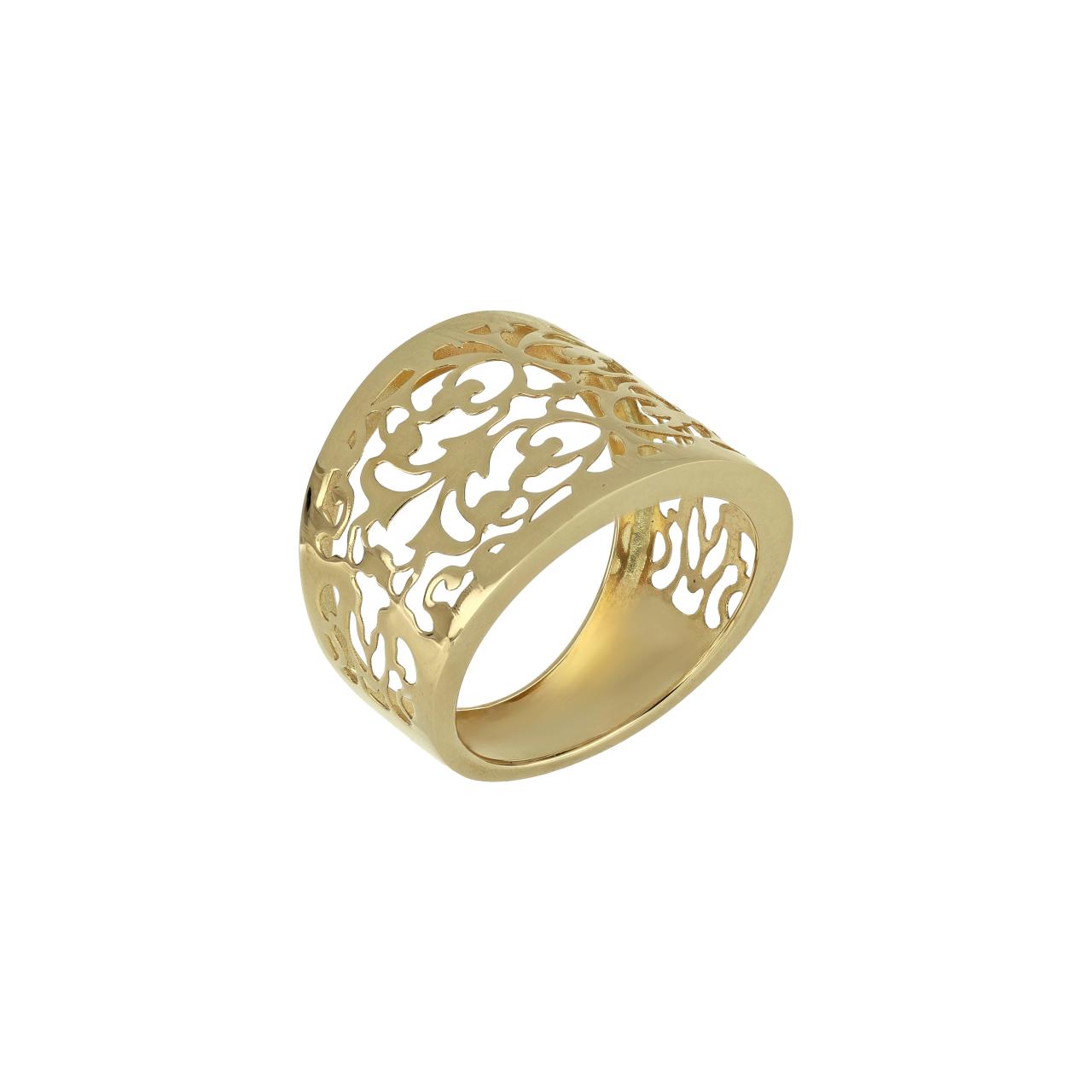 igold - Anello Fascia Trafiata in Oro 375% 9kt