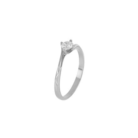 igold - Anello Solitario in Oro 375‰ (9KT) con Zircone