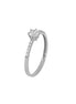 igold - Anello Solitario in Oro 375% 9kt con Zirconi Laterali