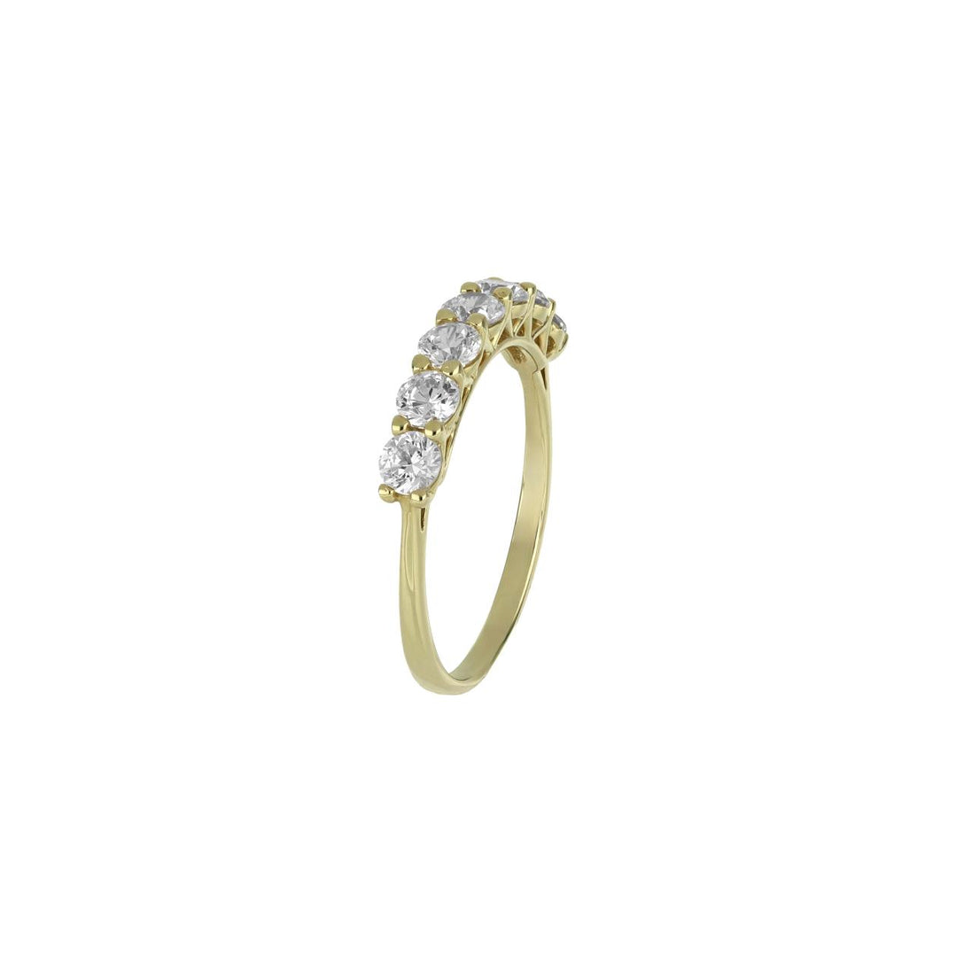 igold - Anello Veretta in Oro 375% 9Kt con Zirconi Luminosi