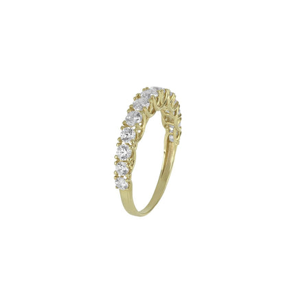 igold - Anello Veretta in Oro 375% 9Kt con Zirconi Luminosi