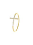 igold - Anello con Croce Zirconata in Oro 375% 9kt
