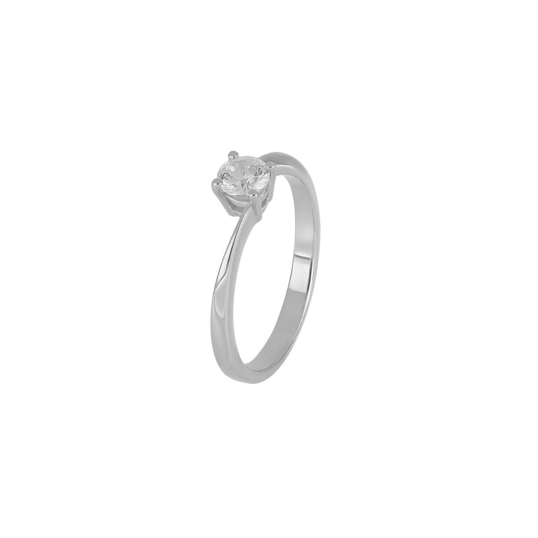 igold - Anello Solitario in Oro 375‰ (9KT) con Zircone