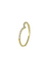 igold - Anello in Oro 375% 9kt con Pavé di Zirconi – Design Curvo Elegante