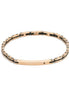 ABR674N Bracciale in oro rosa con maglie centrali neree modulo con zircone