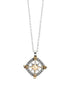 Collana con rosa dei venti e zirconi neri AGR238