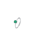 LUCA BARRA - ANELLO DONNA IN ACCIAIO ZIRCONE VERDE