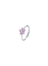 luca barra - ANELLO DONNA IN ACCIAIO CON FIORE E ZIRCONI BIANCHI ROSA