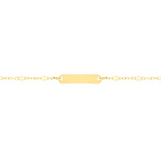 igold - Bracciale in Oro Giallo 375% 9 kt con Piastrina Liscia