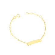 igold - Bracciale in Oro Giallo 375% 9 kt con Piastrina Liscia