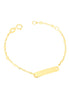 igold - Bracciale in Oro Giallo 375% 9 kt con Piastrina Liscia