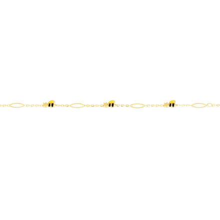 igold - Bracciale in Oro 375% 9 kt con Api Smaltate