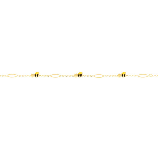 igold - Bracciale in Oro 375% 9 kt con Api Smaltate
