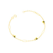 igold - Bracciale in Oro 375% 9 kt con Api Smaltate
