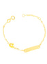 igold - Bracciale bambino con paperella smaltata e piastrina in oro giallo 375% 9 kt