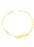 igold - Bracciale con Piastrina Rettangolare Liscia in Oro Giallo 9 kt