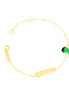 igold - Bracciale Bambino Hulk Smaltato in Oro Giallo 375% 9 kt con Piastrina Incidibile