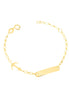 igold - Bracciale  in Oro Giallo 375% 9 kt con Ancora e Piastrina