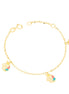 igold - Bracciale Bambino in Oro 375% 9 kt con Unicorni Smaltati