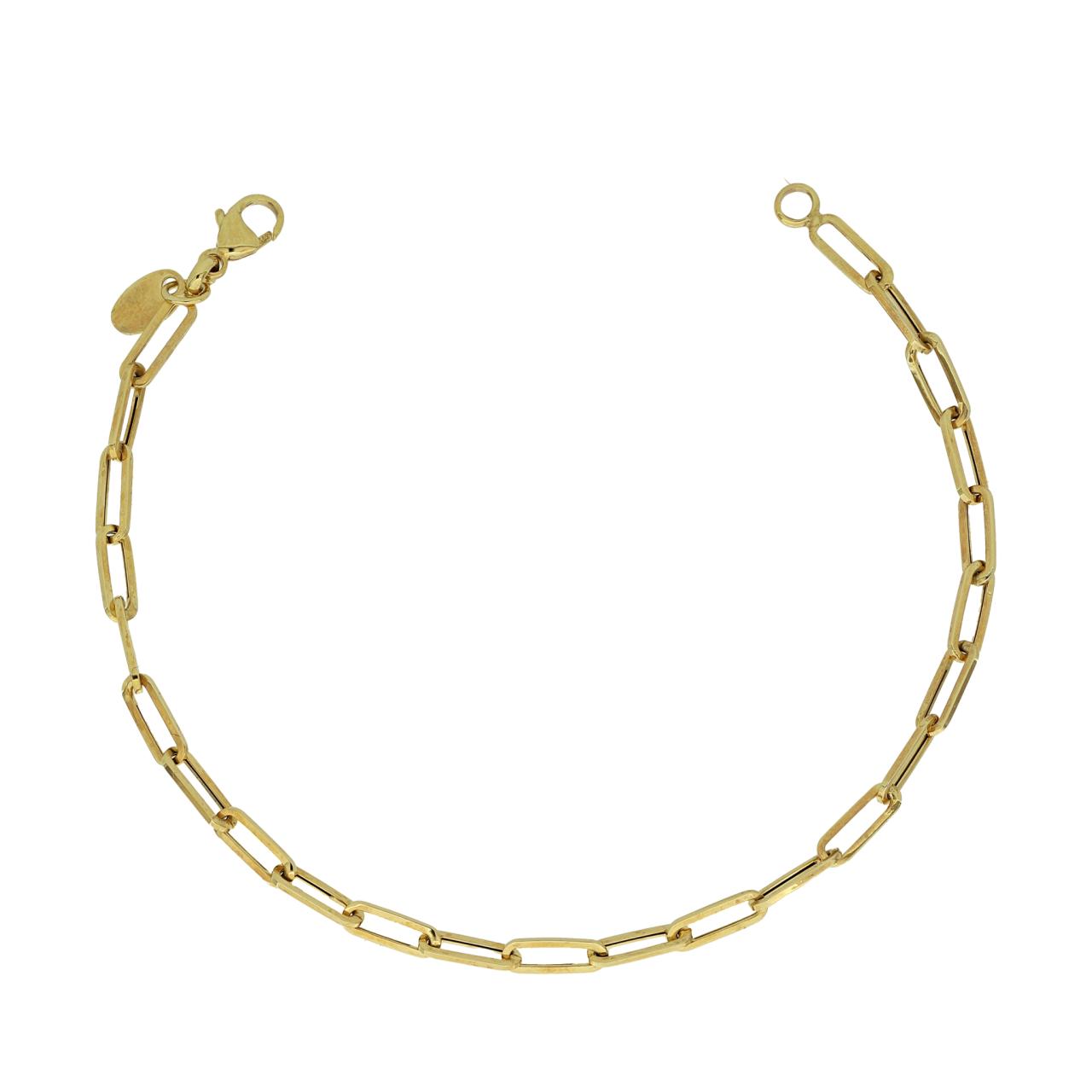 igold - Bracciale Catena in Oro Bianco 9kt