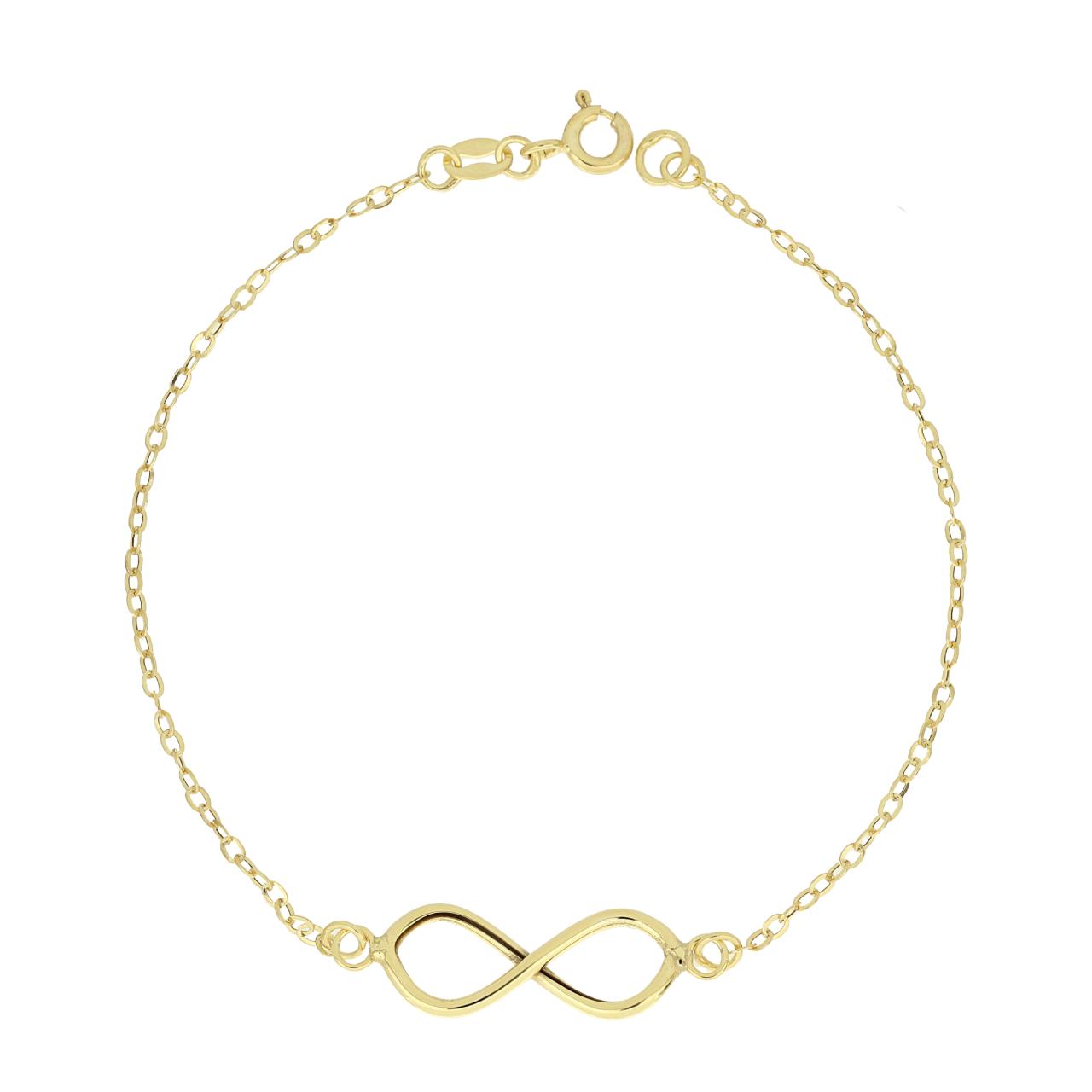 igold - Bracciale Simbolo Infinito in Oro Giallo 375% 9 kt