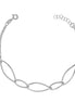 igold - Bracciale a Maglie Ellittiche Intrecciate in Oro Bianco 375% 9 kt