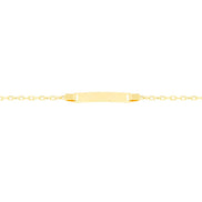 igold - Bracciale con piastrina in oro giallo 375% 9 kt